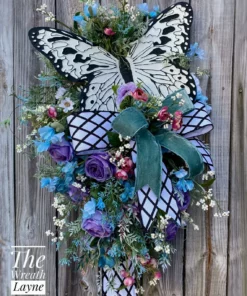 Rose Butterfly Wreath