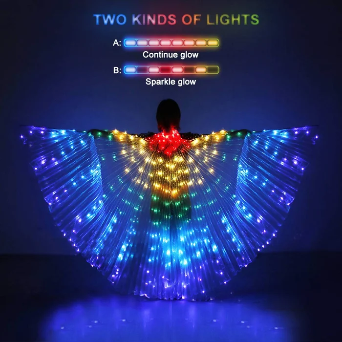 Color LED Light Up Wings