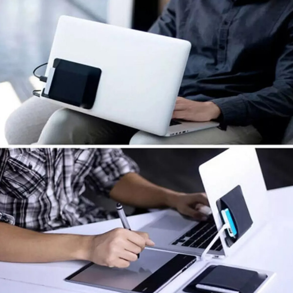 Adhesive Pocket Laptop Storage for External Hard Drives & Pens