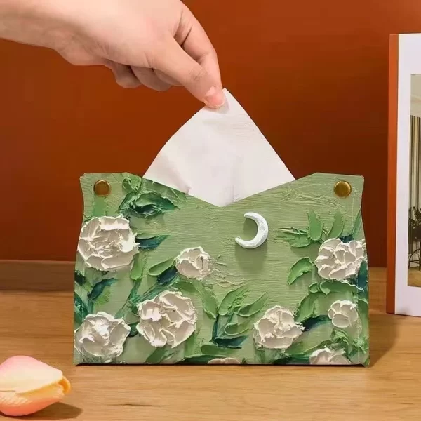 Oil Painting Tissue Box