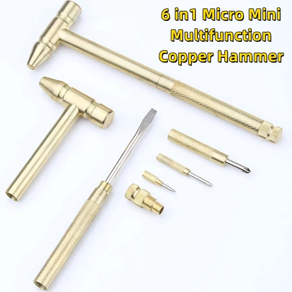 5 in1 Micro Mini Multifunction Copper Hammer