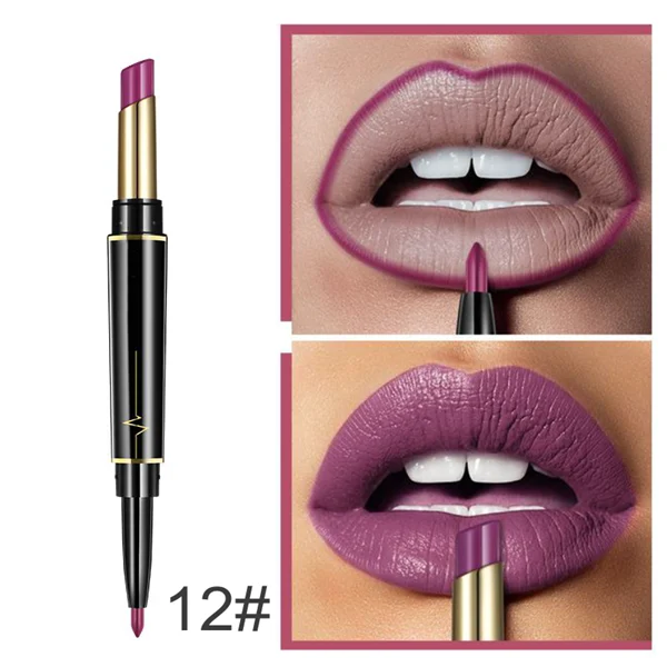 16 Color Long Lasting Lipstick + Lip Liner Combo