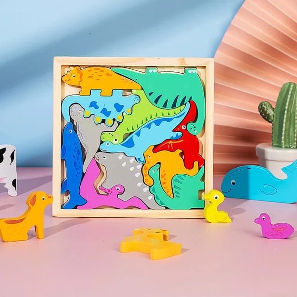 Wooden Toy Dinosaur Puzzles