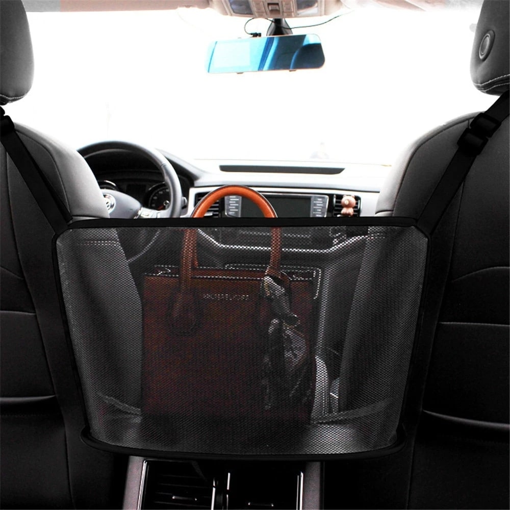 Space-Saving Net Pocket Car Handbag Holder