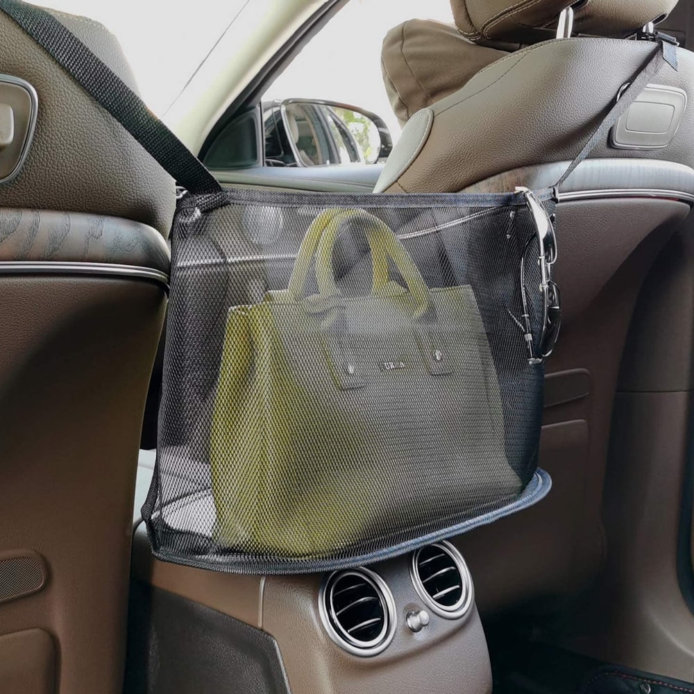 Space-Saving Net Pocket Car Handbag Holder