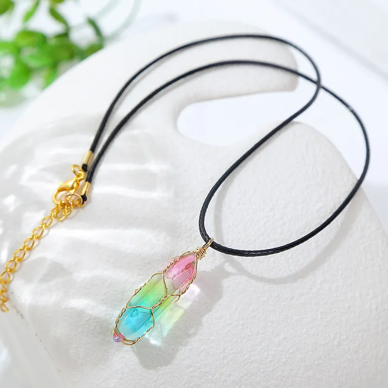 Geometric Crystal Necklace