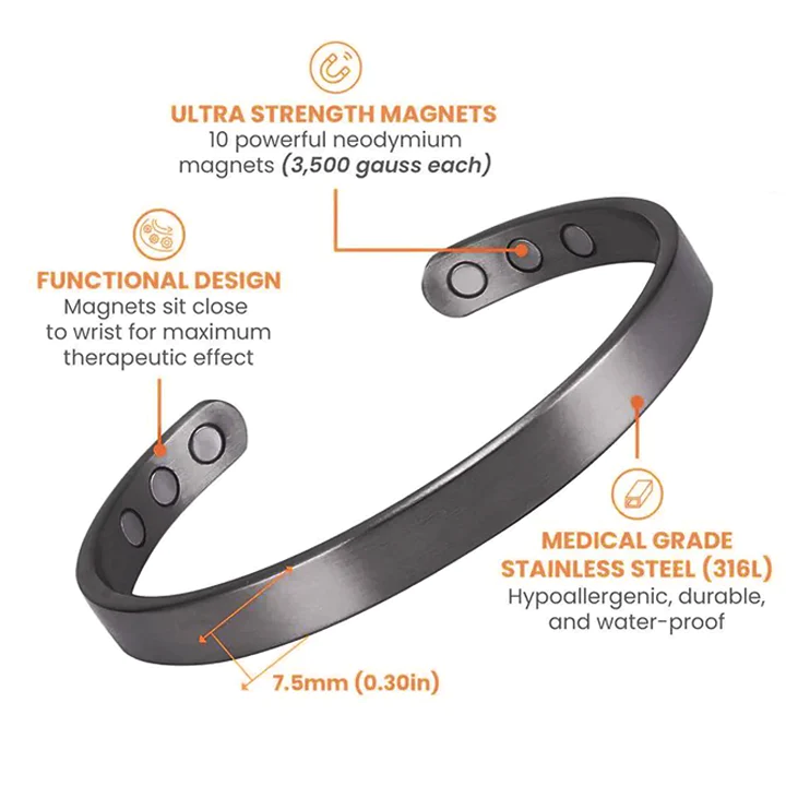 HEALTHTECH Cholesterol Blood Sugar Magnetic Therapy Bracelet