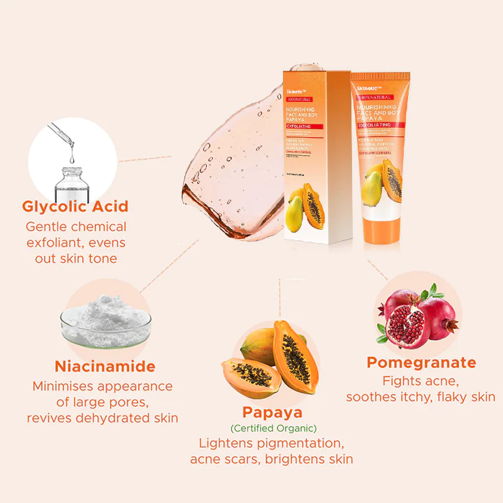 Skinetic Papaya Whitening Deep Exfoliator