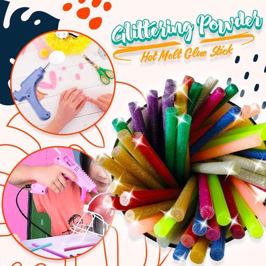 Glittering Powder Hot Melt Glue Sticks