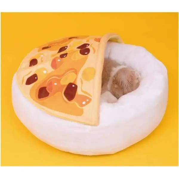 Round Plush Cat Bed