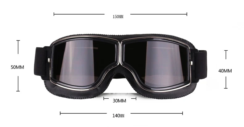 Motorcycle Leather Goggles Glasses