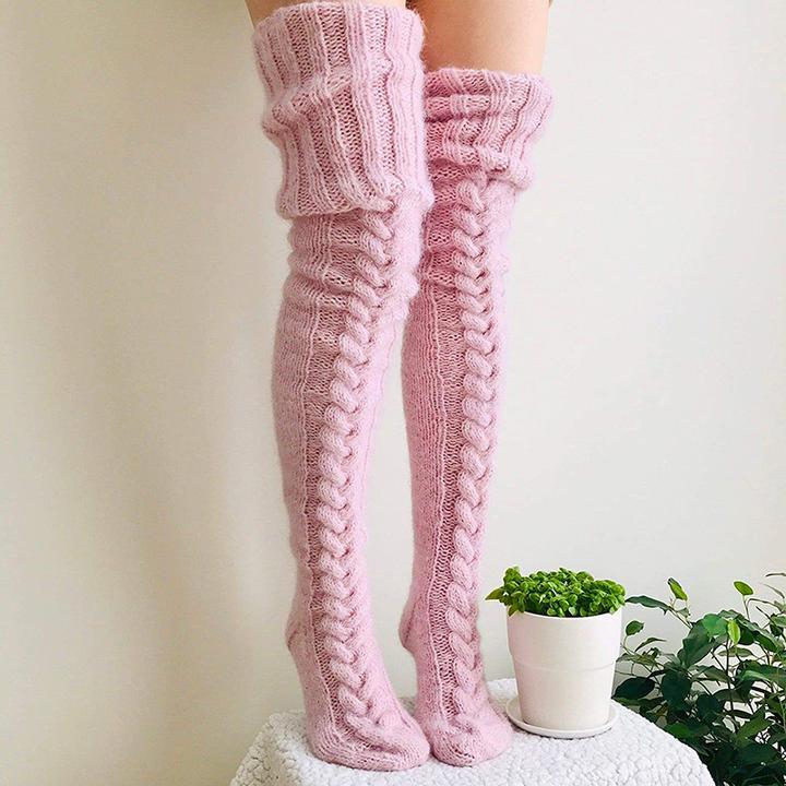 Knitted Thigh High Stockings