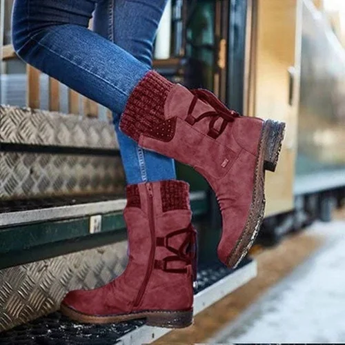 Winter Warm Back Lace Up Snow Boots