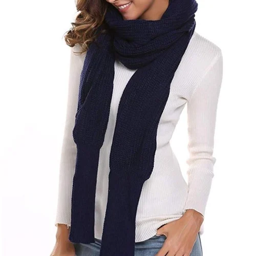 Trendy Knitted Sweater Scarf With Sleeves