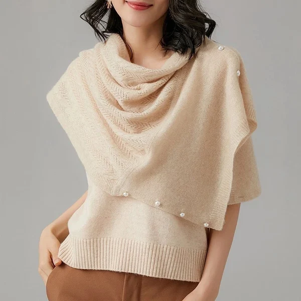 Multifunctional Knitted Shawl