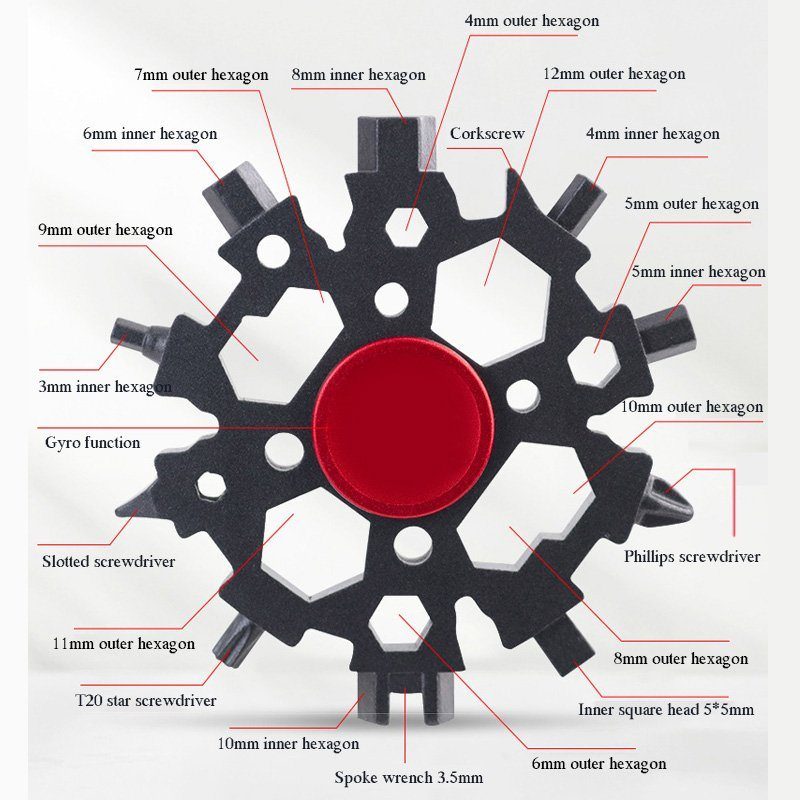 Snowflake Multifunction Wrench Tool