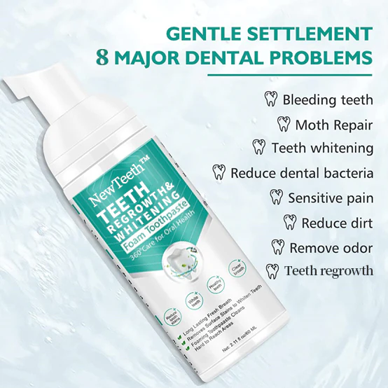 NewTeeth Toothpaste Mousse Foam  Calculus Removal, Teeth Whitening, Healing Mouth Ulcers, Eliminating Bad Breath, Preventing and Healing Caries, Tooth Regeneration