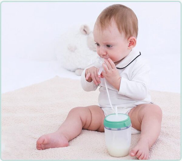 Newborn Baby Bottle with Straw