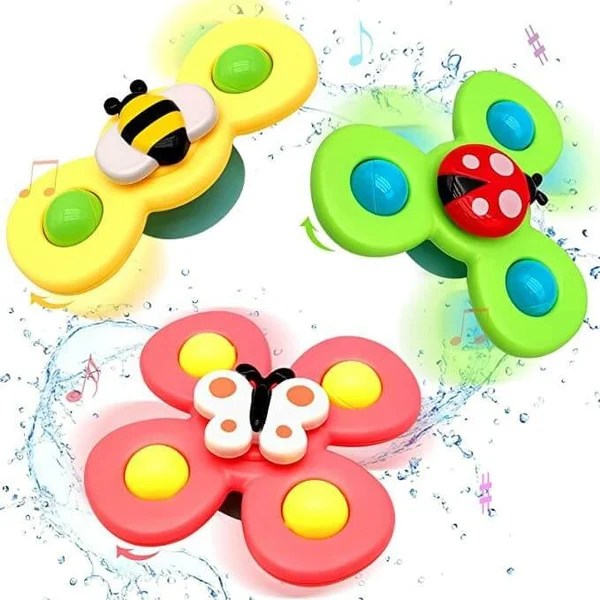 3pc Suction Cup Spinning Toy