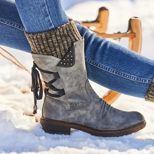 Winter Warm Back Lace Up Snow Boots