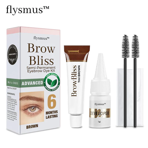 flysmus BrowBliss Semi-Permanent Eyebrow Tinting Kit