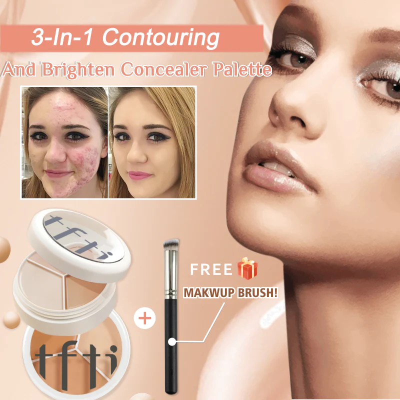 flysmus TIFITM 3-In-1 Contouring And Brighten Concealer Palette