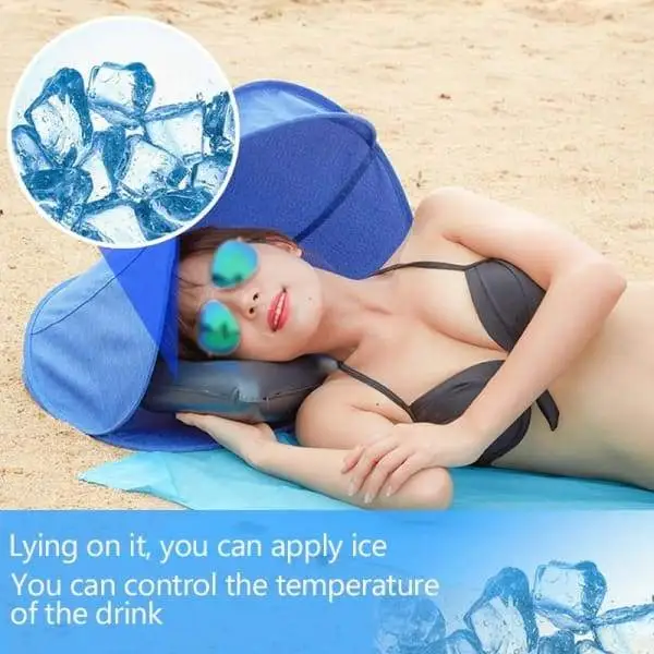 Foldable Beach Face Tent Umbrella And Air Cushion