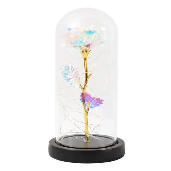 Galaxy Rose In Glass Dome