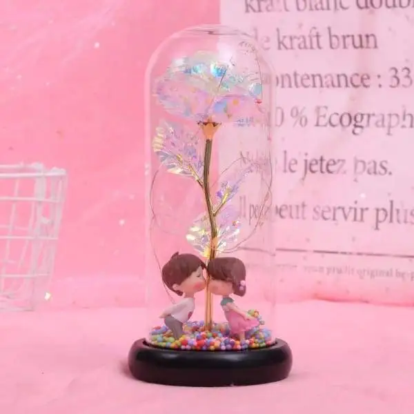 Galaxy Rose In Glass Dome