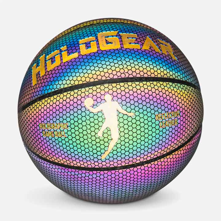 Holographic Reflective Glowing Basketball