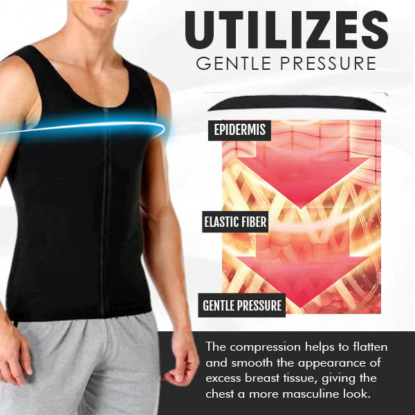 FitPro Gynecomastia Compression Zipper Vest