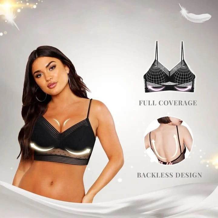 Starry Bra  Low Back Wireless Lifting Lace Bra