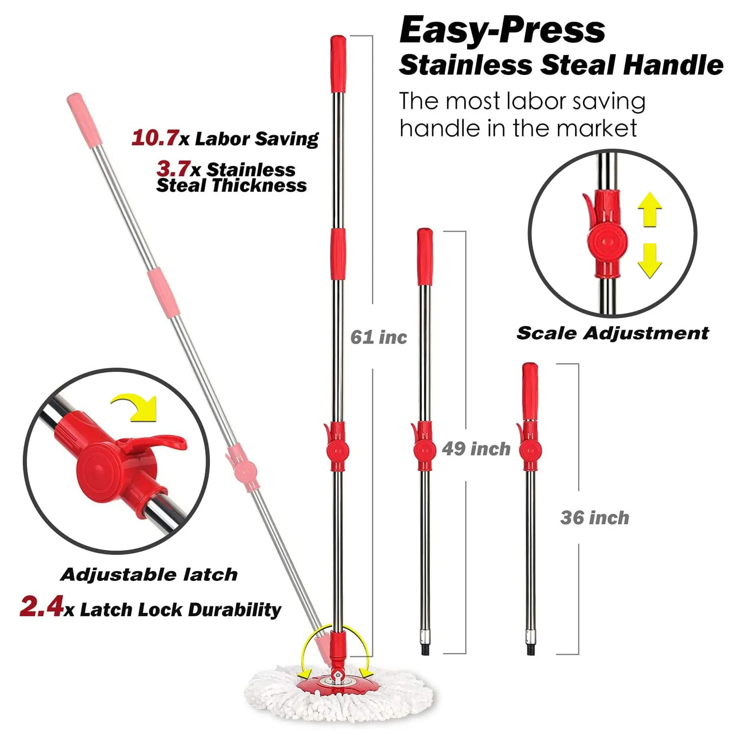 Spin Mop And Bucket Floor Cleaning System