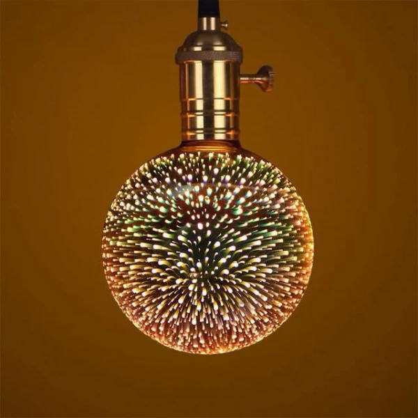 Galaxy 3D Infinity Fireworks Light Bulb