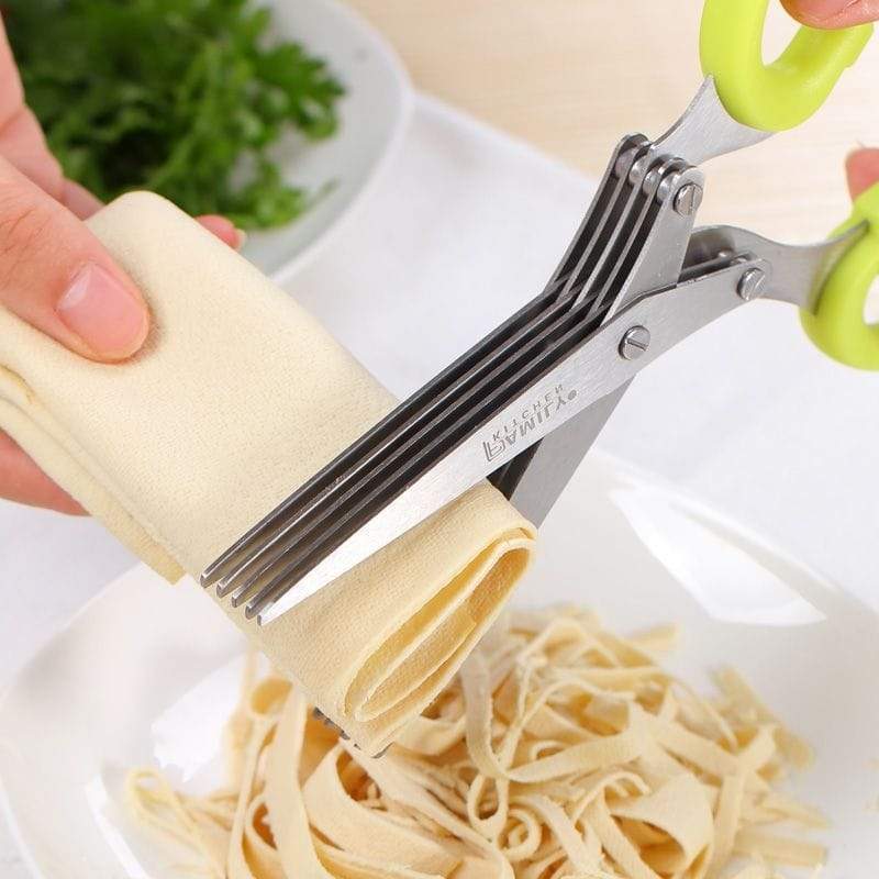 5-Blade Easy Grip Herb Cutting Scissors