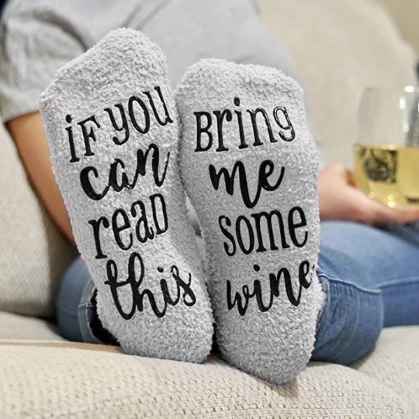 Wine Lover Custom Thermal Socks For Women