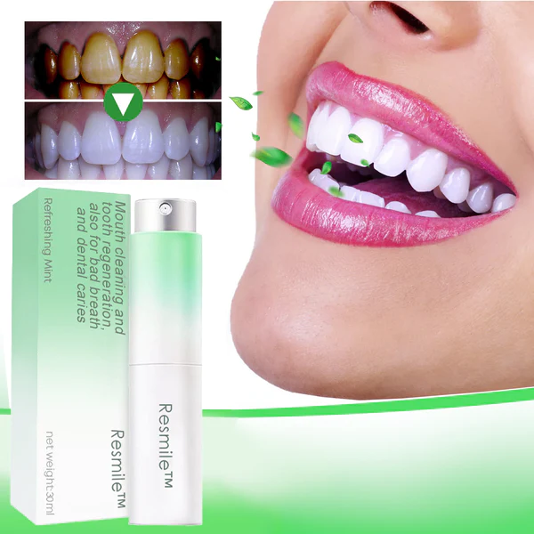 Resmile Pure Herbal Mouth Spray (Mouth cleaning and tooth regeneration, also for bad breath and dental caries)