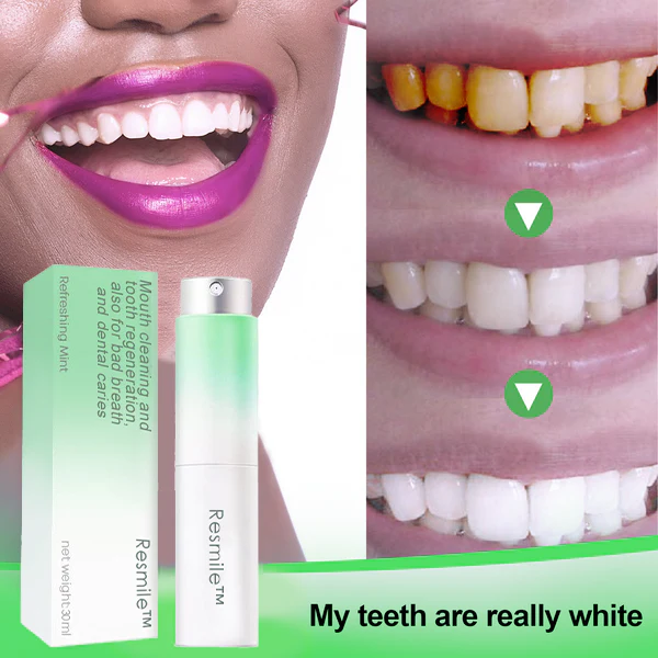 Resmile Pure Herbal Mouth Spray (Mouth cleaning and tooth regeneration, also for bad breath and dental caries)