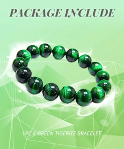 WealthyBoost Green Tigerite Bracelet