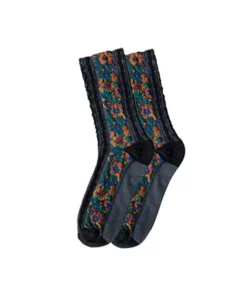 IonFit Lymphatic Detoxification Selfheating Floral Socks