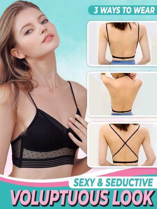 Low Back Wireless Lifting Lace Bra