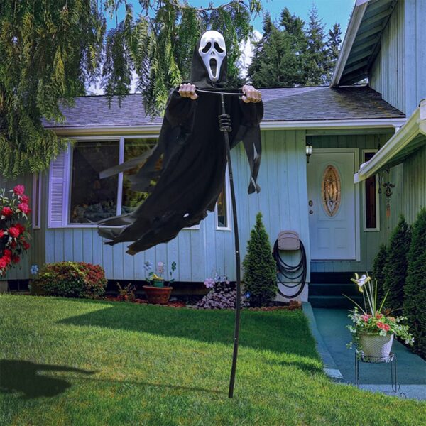 Garden Swinging Screaming Face Halloween Ghost