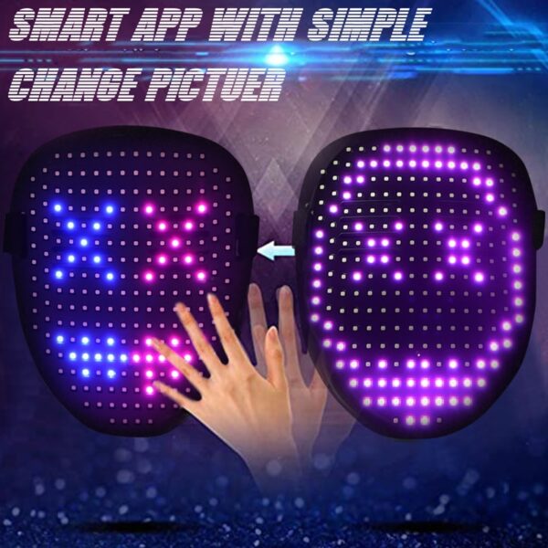 Halloween Gesture Control LED Purge Mask with 50 Patterns