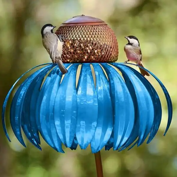 Art Metal Bird Feeder With Stand