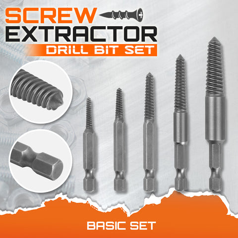 Screw Extractor Drill Bit Set