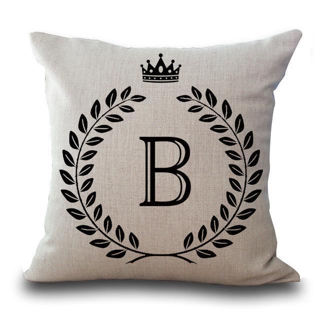 Personalized Alphabet Pillow Cover