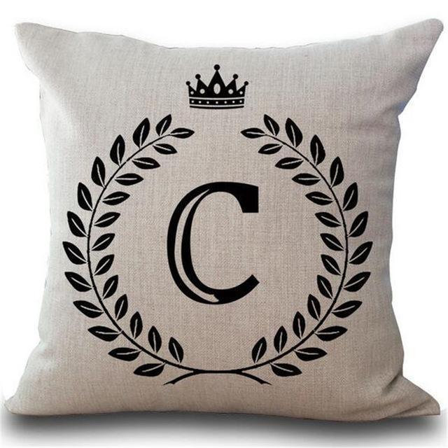 Personalized Alphabet Pillow Cover