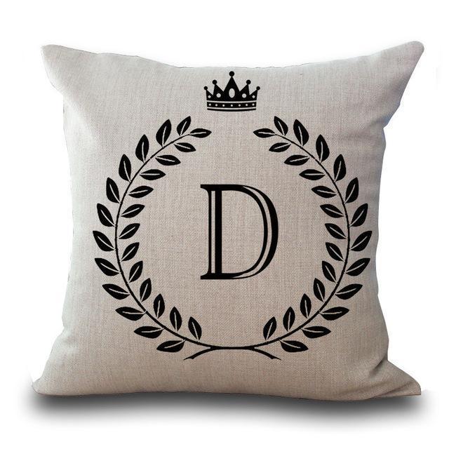 Personalized Alphabet Pillow Cover