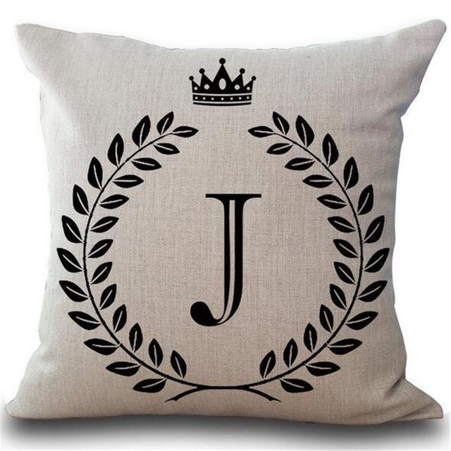 Personalized Alphabet Pillow Cover