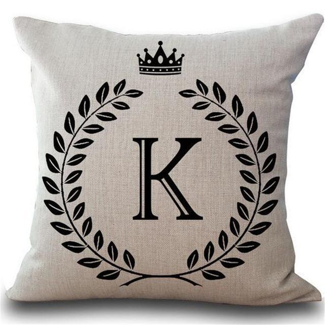 Personalized Alphabet Pillow Cover